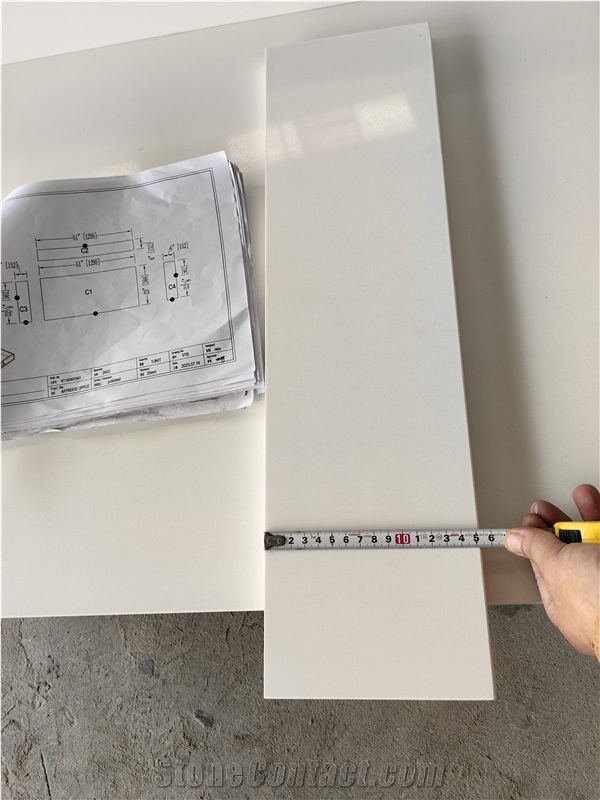 2002 Pure White Countertop Artificial Stone Countertop