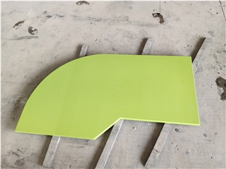 2010 Apple Green Quartz Artificial Stone Countertop
