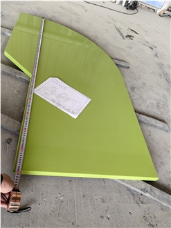 2010 Apple Green Quartz Artificial Stone Countertop