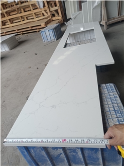 5015 Quartz Kitchen Countertop,Artificial Stone With Grey Vein