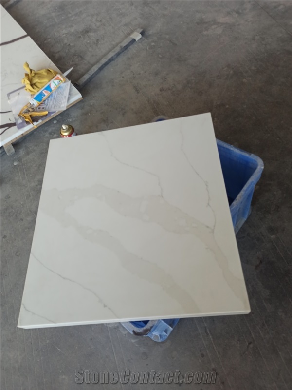 5052 Calacatta Leon Slab Tiles  Artificial Quartz Tiles