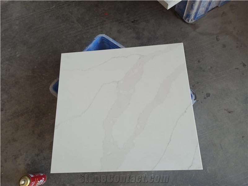 5052 Calacatta Leon Slab Tiles  Artificial Quartz Tiles