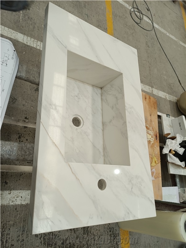 6028 Calacatta Armani Artificial Stone Farm Sink