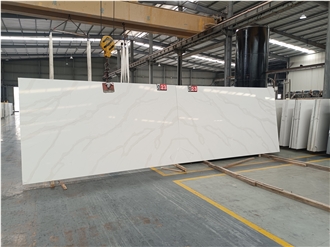Artificial 3/4Inch Thickness 5059 Calacatta Quartz Slabs