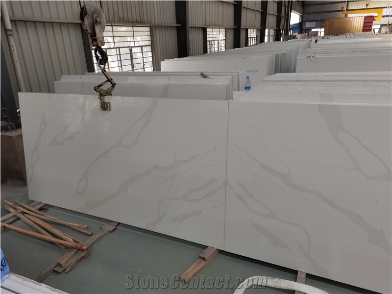 Artificial Calacatta 5057 Quartz Bathroom Countertop
