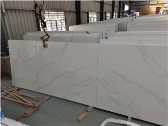 Artificial Calacatta 5057 Quartz Bathroom Countertop