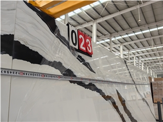 Artificial Stone Calacatta Panda White Quartz Slabs