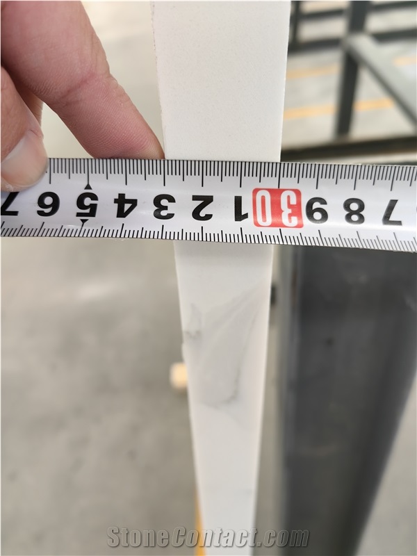 Artificial Stone Calacatta Panda White Quartz Slabs