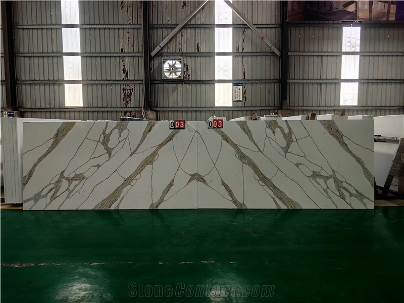 Artificial Stone Calacatta Stella Quartz Slabs
