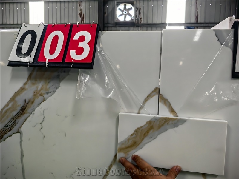 Artificial Stone Calacatta Stella Quartz Slabs