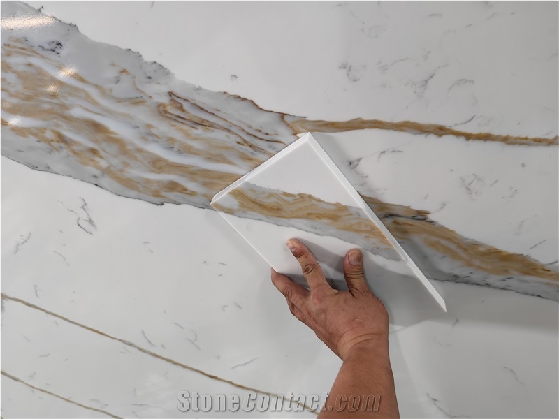 Artificial Stone Calacatta Stella Quartz Slabs