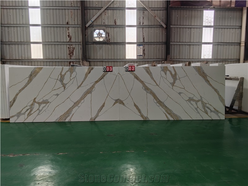 Artificial Stone Calacatta Stella Quartz Slabs