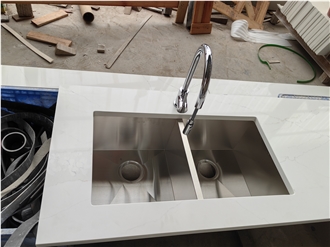Artificial Stone Countertop Calacatta Quartz For Kitchen