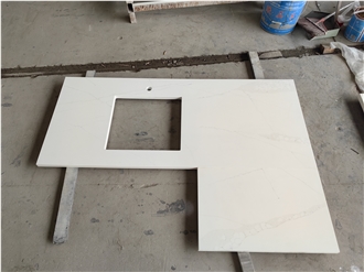 Artificial Stone Countertop Calacatta Quartz For Kitchen