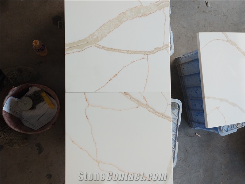 Artificial Stone Countertops Calacatta Gold Quartz