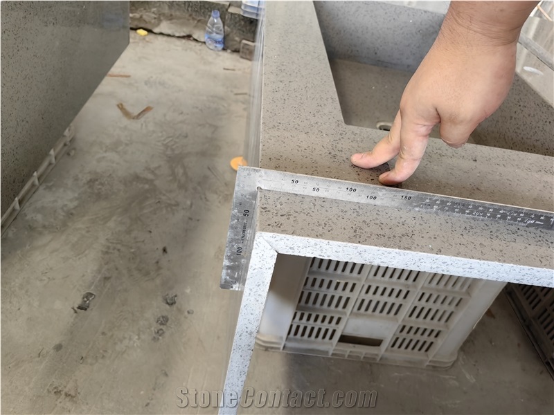 Artificial Stone Sparkle Grey Quartz Slabs