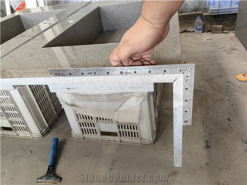 Artificial Stone Sparkle Grey Quartz Slabs