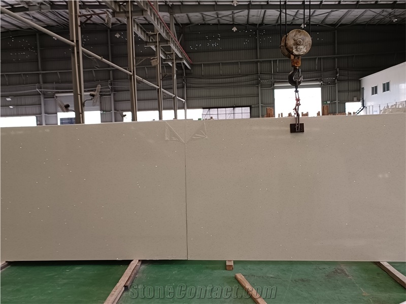 GOLDTOP 1001 Sparkle White Quartz Slabs