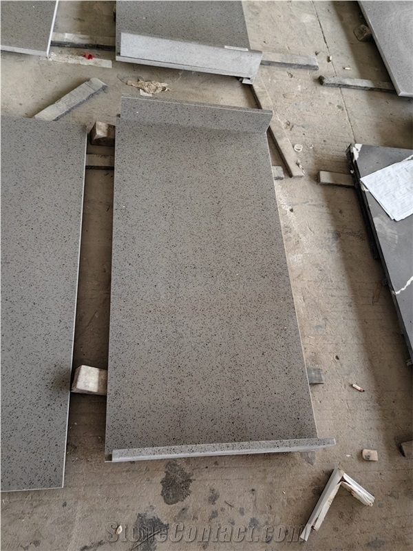 GOLDTOP 1002 New York Sparkle Grey Quartz Kitchen Tops