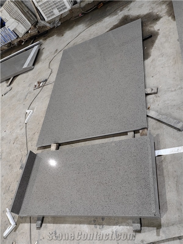 GOLDTOP 1002 New York Sparkle Grey Quartz Kitchen Tops