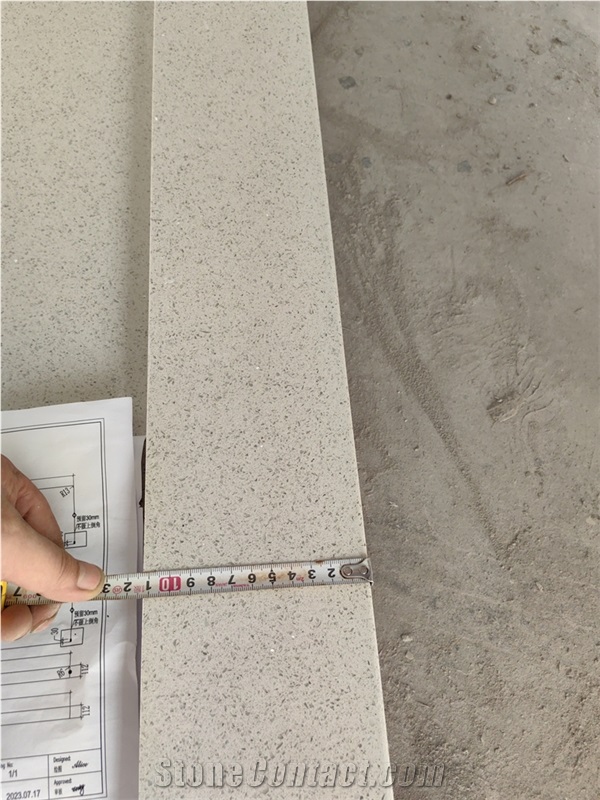 GOLDTOP 1013 Grey Galaxy Light Quartz Kitchen Tops