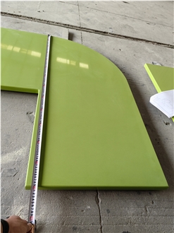 GOLDTOP 2010 Concrete Apple Green Quartz Kitchen Tops
