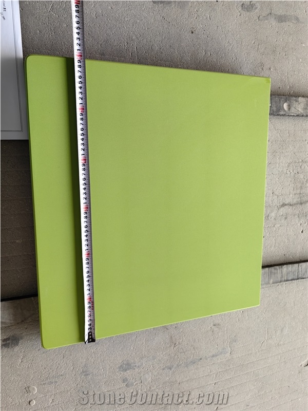 GOLDTOP 2010 Concrete Apple Green Quartz Kitchen Tops