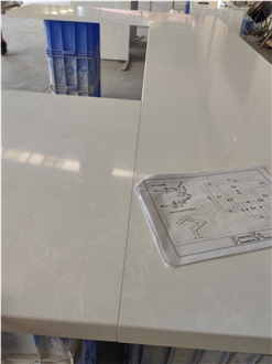 GOLDTOP 4024 Crystal Onyx White Quartz Kitchen Tops