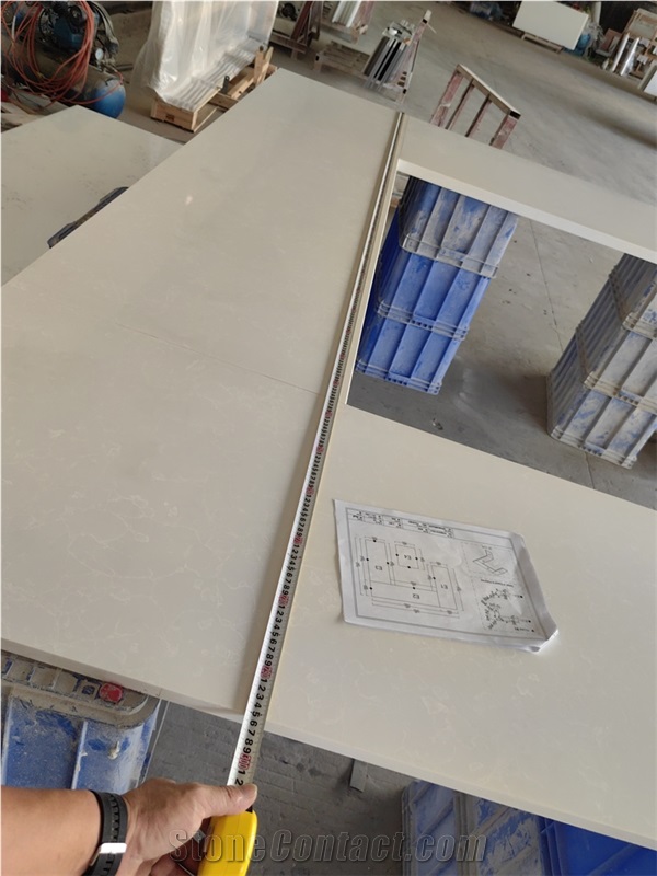 GOLDTOP 4024 Crystal Onyx White Quartz Kitchen Tops