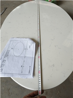 GOLDTOP 4032 Coarse White Quartz Solid Surface Table Tops