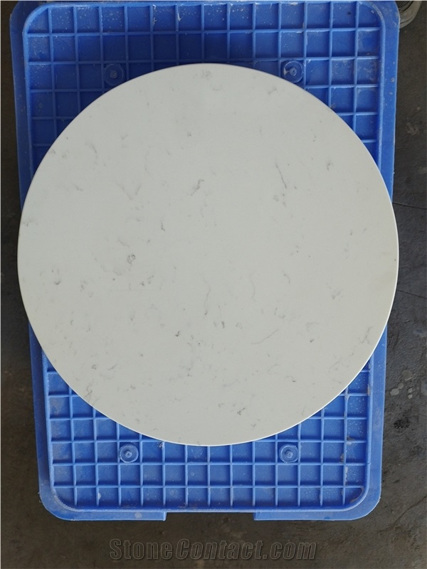 GOLDTOP 4032 Coarse White Quartz Solid Surface Table Tops