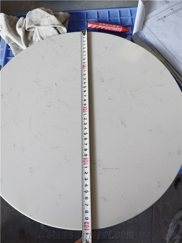 GOLDTOP 4032 Coarse White Quartz Solid Surface Table Tops