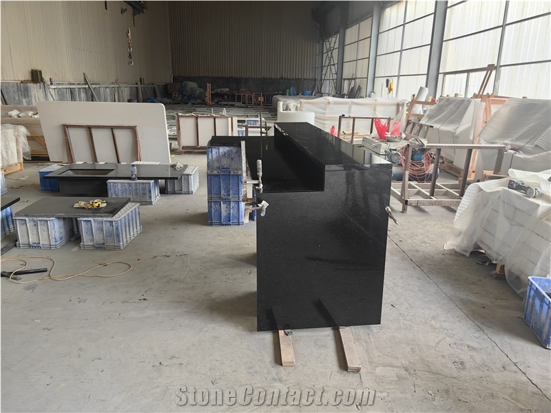 Black Galaxy Granite For Decoration Commercial Counters