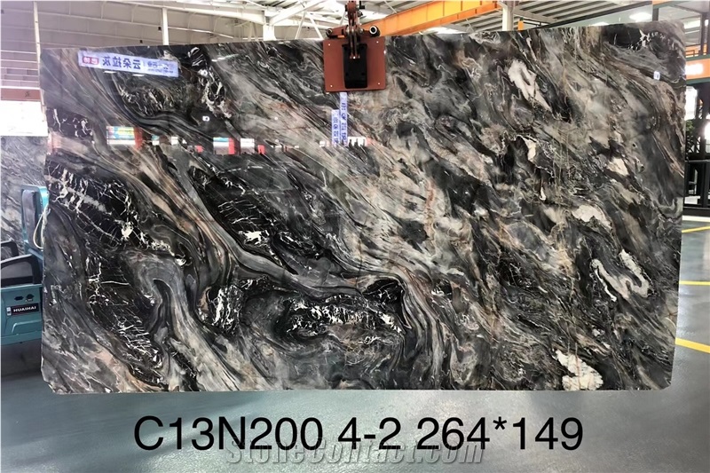 GOLDTOP ODM/OEM Confusion Dark Marble Slabs