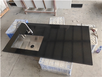 GOLDTOP OEM/ODM Black Galaxy Granite Countertop