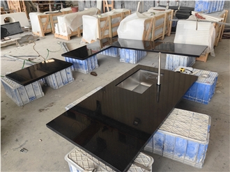 GOLDTOP OEM/ODM Black Galaxy Granite Countertop