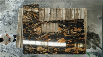 GOLDTOP OEM/ODM Cosmic Black Granite Countertop