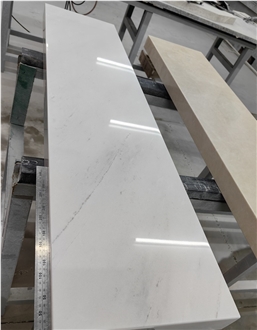 New Sivec White Marble Bath Top