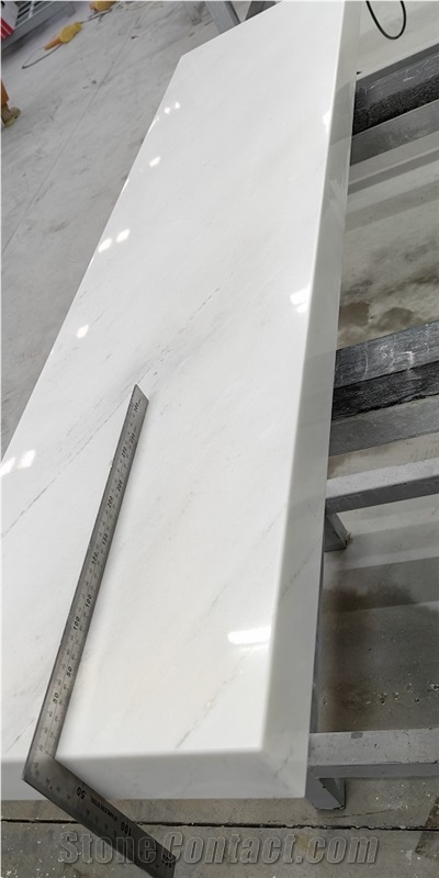 New Sivec White Marble Bath Top