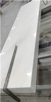 New Sivec White Marble Bath Top
