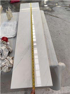 New Sivec White Marble Bath Top