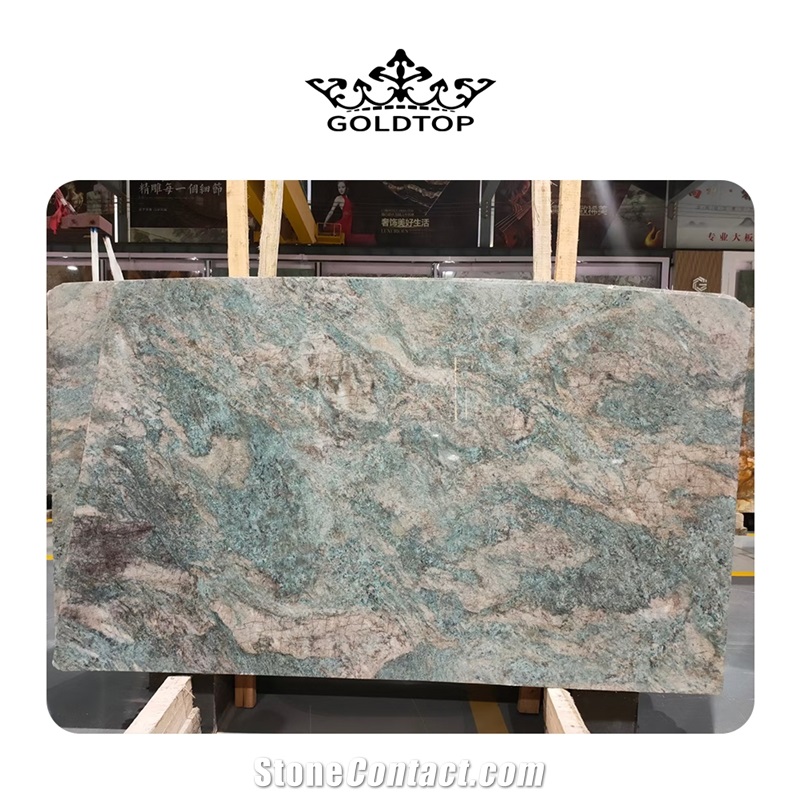 Pure Natural A+ Grade Quality Amazon Blue Quartzite Slabs