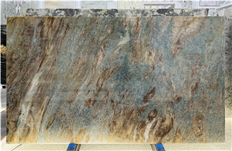 Pure Natural A+ Grade Quality Amazon Blue Quartzite Slabs