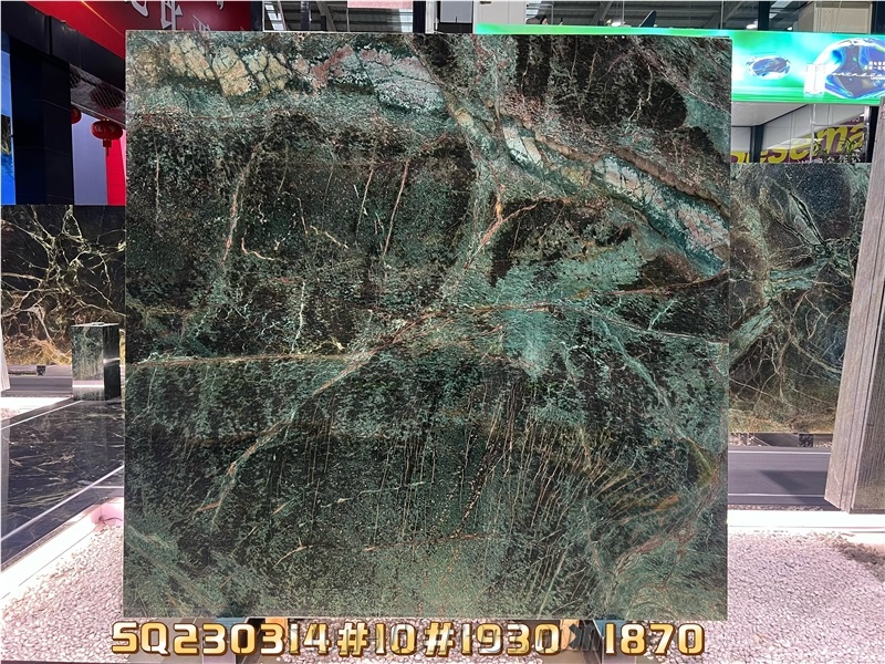 Villa Design Luxury Turqoise Premium Green Granite Slabs