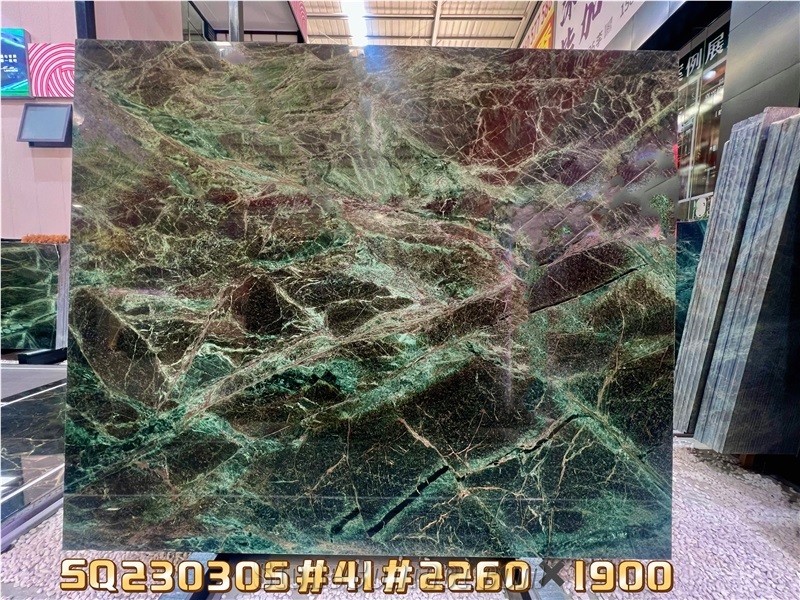 Villa Design Luxury Turqoise Premium Green Granite Slabs