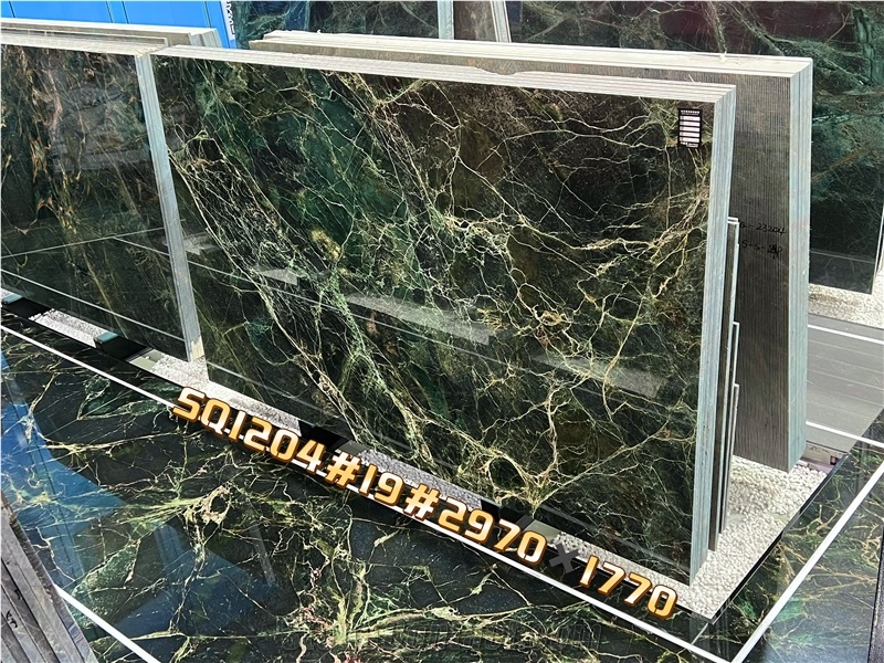 Villa Design Luxury Turqoise Premium Green Granite Slabs