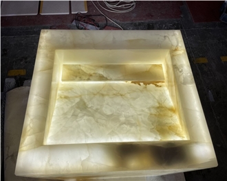 White Jade Onyx Wash Basins