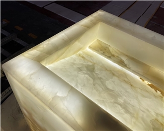 White Jade Onyx Wash Basins