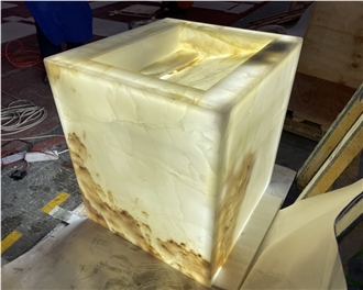 White Jade Onyx Wash Basins