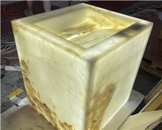 White Jade Onyx Wash Basins